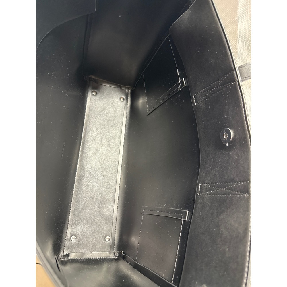 CALPAK Haven Laptop Tote Bag Black Faux Leather Work Travel Bag ATO2101 NWT - Picture 8 of 9